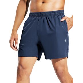 Haimont Men's Athletic Running Shorts 5 Inches for Gym Sports Active Workout with Pockets, Quick Dry, Water Resistant