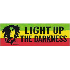 Light Up The Darkness ~ Reggae Rasta Small Bumper Sticker Laptop Decal 6-by-2 Inches