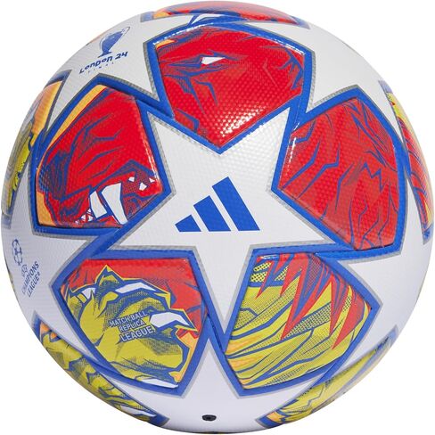 كرة قدم adidas UEFA Champions League FIFA ذات الجودة IN9334، للجنسين، كرة قدم، أبيض/أزرق متوهج/برتقالي فلاش، 4 in Saudi Arabia