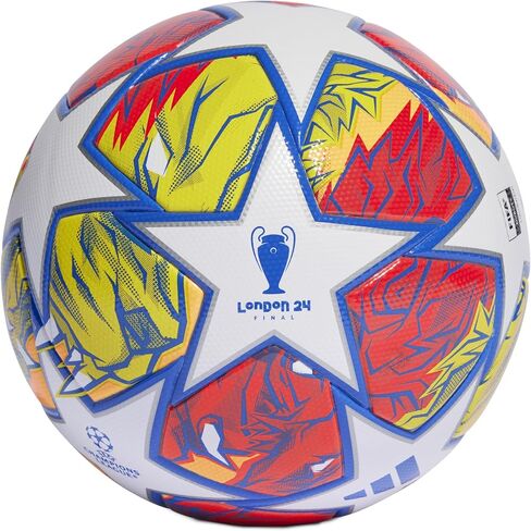 كرة قدم adidas UEFA Champions League FIFA ذات الجودة IN9334، للجنسين، كرة قدم، أبيض/أزرق متوهج/برتقالي فلاش، 4 in Saudi Arabia