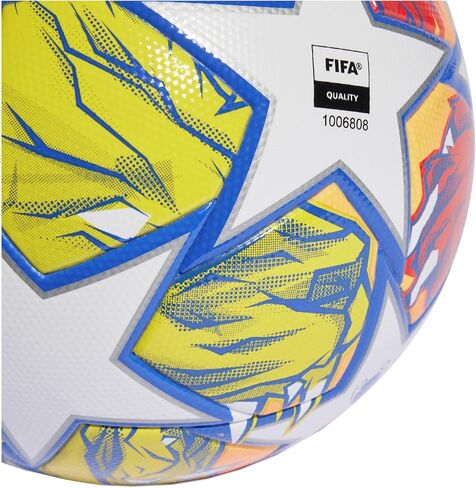 كرة قدم adidas UEFA Champions League FIFA ذات الجودة IN9334، للجنسين، كرة قدم، أبيض/أزرق متوهج/برتقالي فلاش، 4 in Saudi Arabia