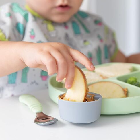 غطاسات صغيرة من السيليكون للأطفال من بامكينز، تُعلق على الأوعية والأطباق والأطباق، وكوب الصلصة، ويحمل التوابل، والغمس، والهريس، والطبقة العلوية، وفطام الطفل، ومستلزمات التغذية الأساسية، للأطفال بعمر 6 أشهر فما فوق، أزرق in Saudi Arabia