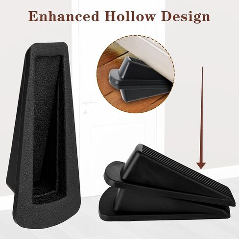3 قطع توقف للأبواب، سدادات باب لأسفل الباب، سدادة إسفين مطاطية للباب، سدادات باب قوية قابلة للتكديس، باب سجاد عالي التحمل (أسود) in Kuwait