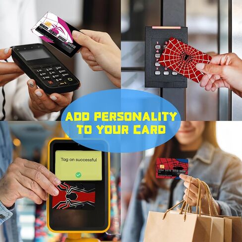 Kawaii Credit Debit Card Decor Stickers Skin (8 Pcs) Anime Sticker for Transportation Key Card Credit Card Covering and Personalizing Bank Card in Saudi Arabia