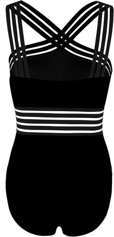 Mycoco Women's One Piece Swimsuits High Neck Crosscriss Straps Bathing Suits High Leg Monokini Swimwear in Kuwait