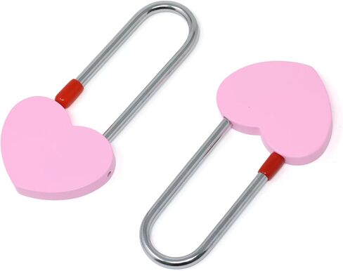 Honbay 2PCS Love Lock Without Key, Red Heart Padlock, Alloy Steel Heart Lock, Wish Lock, Romantic Padlock, Everlasting Love for Lovers in Saudi Arabia