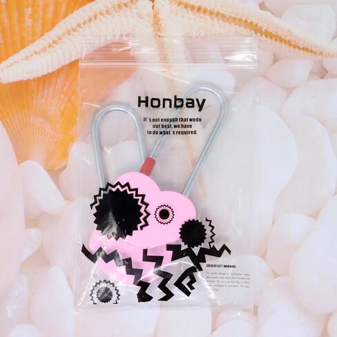 Honbay 2PCS Love Lock Without Key, Red Heart Padlock, Alloy Steel Heart Lock, Wish Lock, Romantic Padlock, Everlasting Love for Lovers in Saudi Arabia