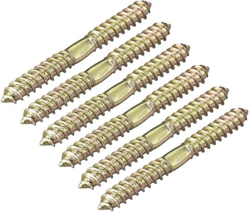 uxcell 10x31mm Hanger Bolts, 6pcs Double Ended Self-Tapping Thread Wood to Wood Dowel Screws for Wood Connecting in Saudi Arabia