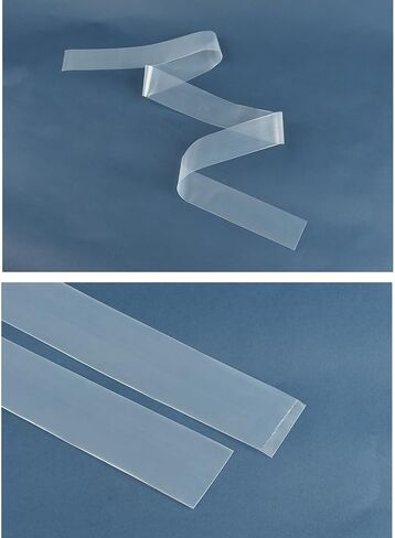 50 Pieces Long Plastic Poly Bags Long Plastic Sleeves Flat Open Bags Sleeves Long Plastic Bags Long Narrow Plastic Sleeves for Long Narrow Items Storage, 1.2 x 20 Inches in Saudi Arabia