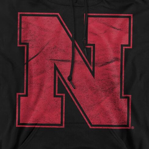 University of Nebraska Official Distressed Primary Unisex Adult Pull-Over Hoodie in Saudi Arabia