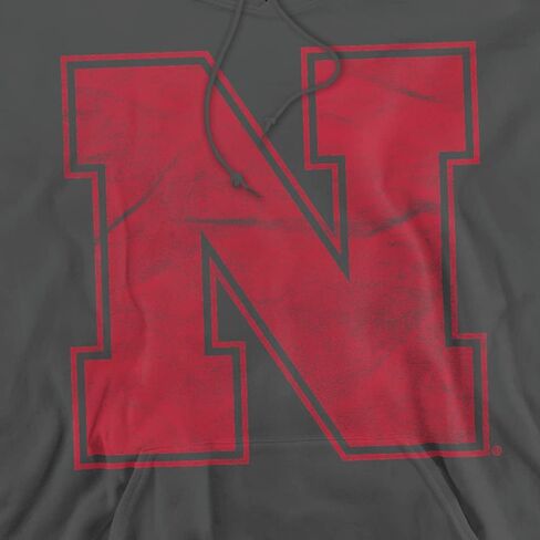University of Nebraska Official Distressed Primary Unisex Adult Pull-Over Hoodie in Saudi Arabia