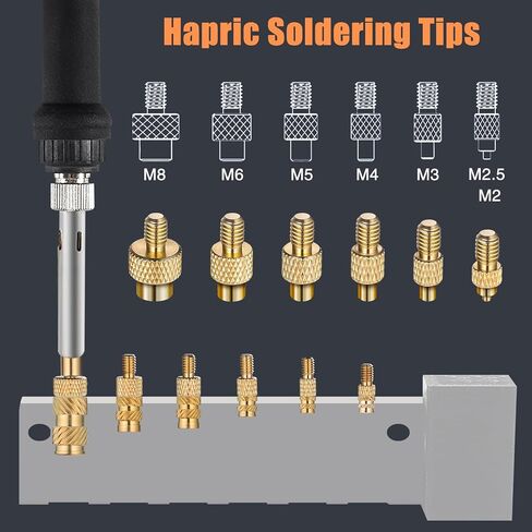 432 Pcs Threaded Inserts for Plastic Heat Set Insert M2 M2.5 M3 M4 M5 M6 Brass Metric Knurled Nuts Kit for 3D Printing Automotive Plastic Shell in Kuwait