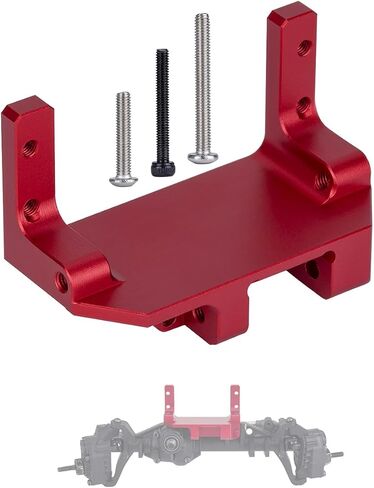 SCX10 III Servo على حامل المحور، AR45P Portal Axle 4-Link Suspension لسيارة 1/10 RC الزاحفة SCX10 III أجزاء ترقية من سبائك الألومنيوم (أحمر) in Kuwait
