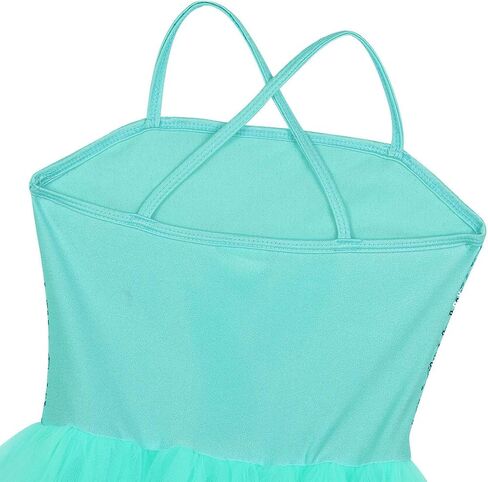 YiZYiF Kids Girl's Sequined Camisole Ballet Dress Chiffon Dance Leotard in Saudi Arabia