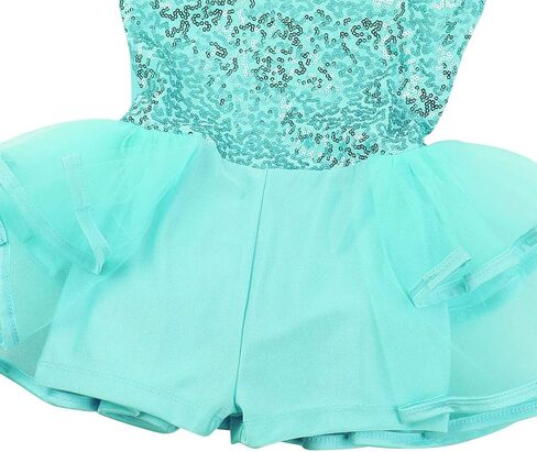 YiZYiF Kids Girl's Sequined Camisole Ballet Dress Chiffon Dance Leotard in Saudi Arabia