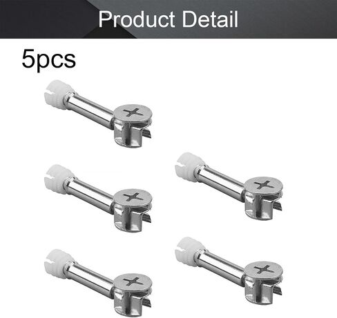 MroMax 3-in-1 Metal Furniture Connecting Kit 15mm OD Cam Fitting, 6x41mm Dowel Screws, 11mm OD Pre-Inserted Nut for Wardrobe Cabinet Drawer Dresser 5Sets in Saudi Arabia