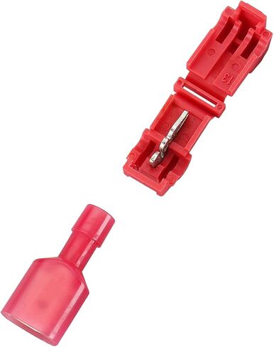 Baomain T-Tap Wire Connectors, Quick Splice Wire Terminals with 1/4" Nylon Fully Male Spade Connectors Kit AWG 12-10 Gauge Yellow 100 PCS/50 Pairs (Yellow) in Saudi Arabia