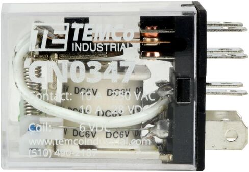 2X TEMCo Ice Cube Relay General Purpose 6 VDC 10A Contact 8 Pin w/Socket in Saudi Arabia