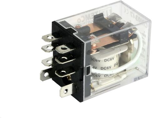 2X TEMCo Ice Cube Relay General Purpose 6 VDC 10A Contact 8 Pin w/Socket in Saudi Arabia