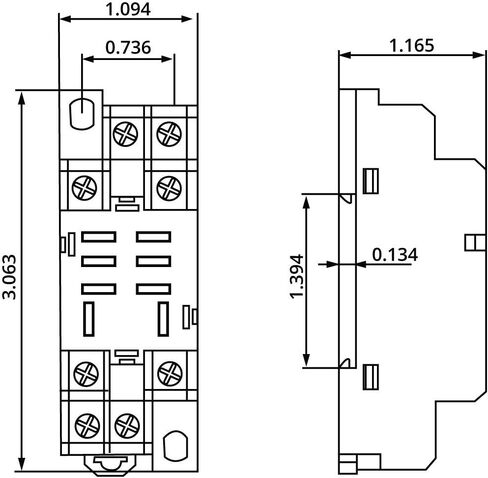 2X TEMCo Ice Cube Relay General Purpose 6 VDC 10A Contact 8 Pin w/Socket in Saudi Arabia