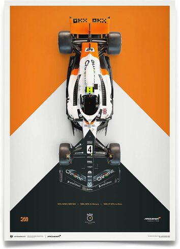 فريق McLaren Formula 1 - Lando Norris - The Triple Crown Livery - الذكرى السنوية الستون - 2023، محدود، 19.75 × 27.5 ديكور للغرفة، تذكارات السباق، الرجال والمراهقين، ملصقات فنية للسيارات، فن حائطي، مطبوعات F1 in Saudi Arabia