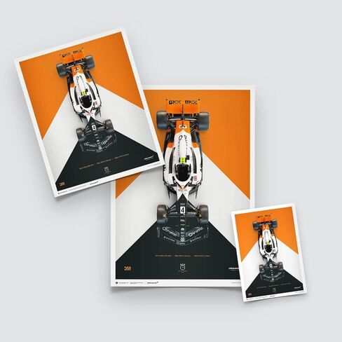 فريق McLaren Formula 1 - Lando Norris - The Triple Crown Livery - الذكرى السنوية الستون - 2023، محدود، 19.75 × 27.5 ديكور للغرفة، تذكارات السباق، الرجال والمراهقين، ملصقات فنية للسيارات، فن حائطي، مطبوعات F1 in Saudi Arabia