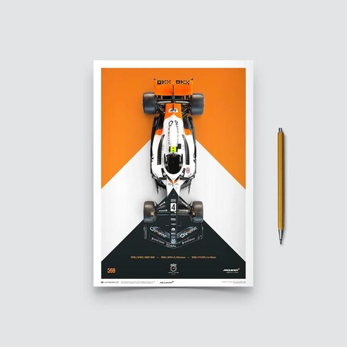 فريق McLaren Formula 1 - Lando Norris - The Triple Crown Livery - الذكرى السنوية الستون - 2023، محدود، 19.75 × 27.5 ديكور للغرفة، تذكارات السباق، الرجال والمراهقين، ملصقات فنية للسيارات، فن حائطي، مطبوعات F1 in Saudi Arabia
