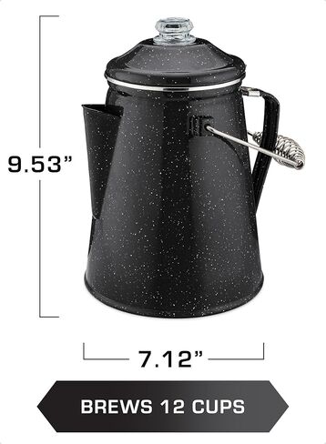 COLETTI Classic Percolator Coffee Pot — Camping Coffee Makers, Coffee Percolator – The Original Camping Coffee Pot, Now Modernized – For Campsite Brewmasters Everywhere [Pink Enamel, 12 Cup] in Kuwait