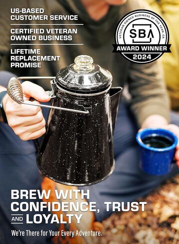 COLETTI Classic Percolator Coffee Pot — Camping Coffee Makers, Coffee Percolator – The Original Camping Coffee Pot, Now Modernized – For Campsite Brewmasters Everywhere [Pink Enamel, 12 Cup] in Kuwait