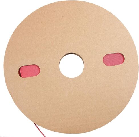 AMS3X-9.5-RD أنابيب مسطحة قابلة للطباعة 3: 1 أنابيب انكماش حراري 9.5 مم (3/8 بوصات) - بكرة 25 مترًا / 82 قدمًا - أحمر، شحن مجاني عبر البريد ذي الأولوية in Saudi Arabia