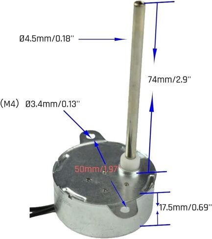 TYC-40 Small Synchronous Motor 12V AC 5r/min CW/CCW Shaft 33mm Inner-Screw Shaft for Christmas Tree Desktop Christmas Tree Decorative Colored Lights in Saudi Arabia