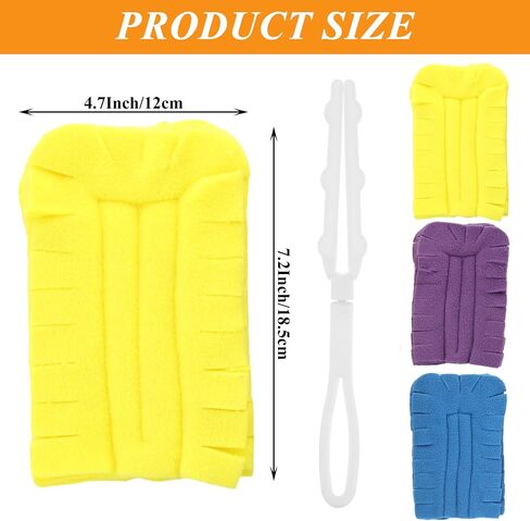 6 Pack 360° Fleece Duster Refills, Reusable Duster Refills Washable Dusters, Heavy Duty Dusters Refills for Cleaning Ceiling Fan Hardwoods Window Kitchen Floor（3 Colors） in Saudi Arabia