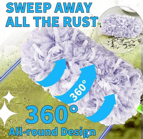 50 pcs 360° Duster Refills Kit Compatible with S-wiffer Dusters, Multi Surface Heavy Duty Feather Dusters Kit + 2 Handle for Cleaning Home, Purple in Saudi Arabia
