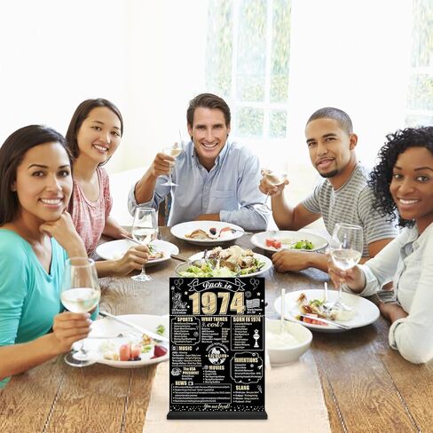 Eiurteao 100th Birthday Decorations Back in 1924 Table Sign for Men Women, Black Gold Happy 100 Bday Two-Sided Wooden Table Poster with Stand Party Supplies, One Hundred Birthday Display Holder Decor in Saudi Arabia