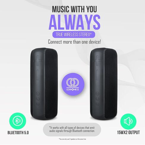 PALL Power Plus, Waterproof Speaker 30W, Excellent for Outdoors | True Wireless Speaker, Compatible with Android and iOs | 8 Hour Playtime | Bluetooth 5.0, Portable - Red in Saudi Arabia