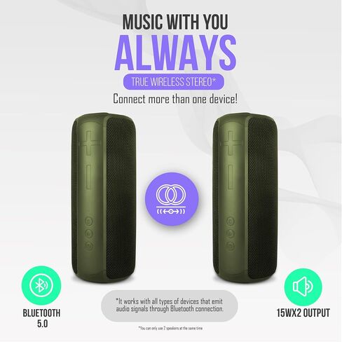 PALL Power Plus, Waterproof Speaker 30W, Excellent for Outdoors | True Wireless Speaker, Compatible with Android and iOs | 8 Hour Playtime | Bluetooth 5.0, Portable - Red in Saudi Arabia