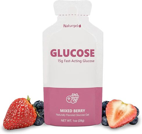 Glucose Liquid Gel, 15 Packets, Variety - 15g Fast-Acting Glucose to Raise Low Blood Sugar in Saudi Arabia