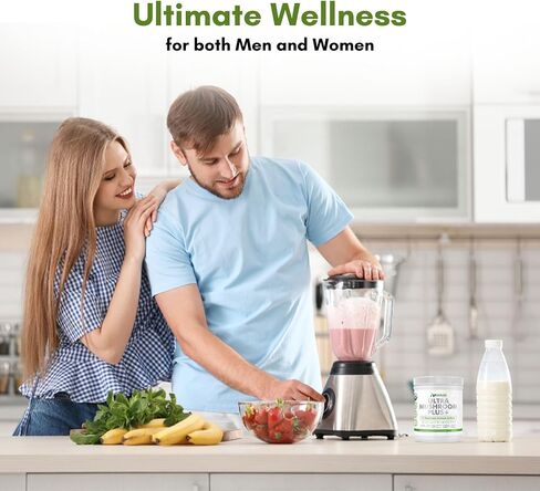 Ultra Mushroom Plus+ - مسحوق الفطر العضوي - 11 مستخلص فطر وأكثر - 132 جرامًا (4.7 أونصة) - معزز للدماغ والطاقة والمناعة - سهل الخلط in Saudi Arabia