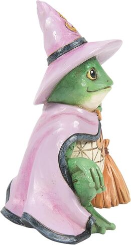 Enesco Jim Shore Heartwood Creek Halloween Collection Frog Dressed as a Witch Miniature Figurine- Stone Resin Hand Painted Crafted Collectible Halloween Mini Figurines Home Decor Statue, 3.43 Inch in Saudi Arabia