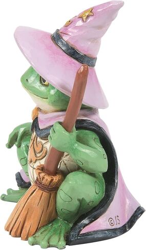 Enesco Jim Shore Heartwood Creek Halloween Collection Frog Dressed as a Witch Miniature Figurine- Stone Resin Hand Painted Crafted Collectible Halloween Mini Figurines Home Decor Statue, 3.43 Inch in Saudi Arabia