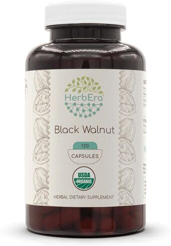 Black Walnut 120 Capsules, 500 mg, USDA Organic Black Walnut (Juglans Nigra) Dried Hull (120 Capsules) in Saudi Arabia
