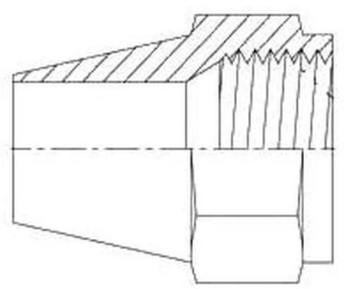 Brennan Industries 0304-16 Steel Standard Nut, 1" Tube OD, 1-5/16"-12 Thread, 1.94" Length, 1.500" Hex in Saudi Arabia