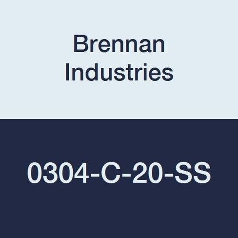 Brennan Industries 0304-C-20-SS صامولة غطاء JIC من الفولاذ المقاوم للصدأ، 1-1/4 بوصة أنبوب OD، 1-5/8 بوصة -12 خيط، طول 1.062 بوصة، 2.000 بوصة سداسي in Saudi Arabia