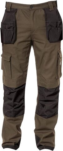 Caterpillar Men's Trademark Work Pants Built from Tough Canvas Fabric with Cargo Space, Classic Fit, Army Moss, 36W x 34L in Saudi Arabia