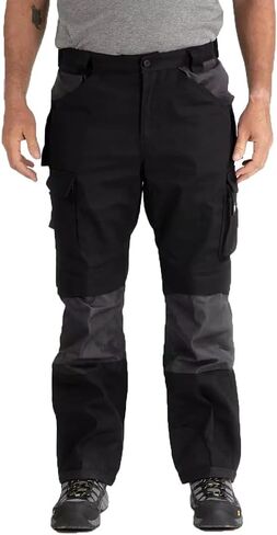 Caterpillar Men's Trademark Work Pants Built from Tough Canvas Fabric with Cargo Space, Classic Fit, Army Moss, 36W x 34L in Saudi Arabia