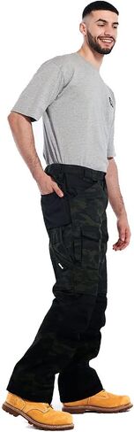 Caterpillar Men's Trademark Work Pants Built from Tough Canvas Fabric with Cargo Space, Classic Fit, Army Moss, 36W x 34L in Saudi Arabia
