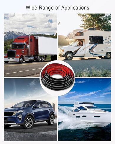 40Ft J-Shape RV Trim Molding, Roof Weather Stripping Trim Seal with Self-Adhesive, Rain Gutter Rubber Drip Rail Fit for Car, Truck, RV, Boat and Home Application, White in Kuwait