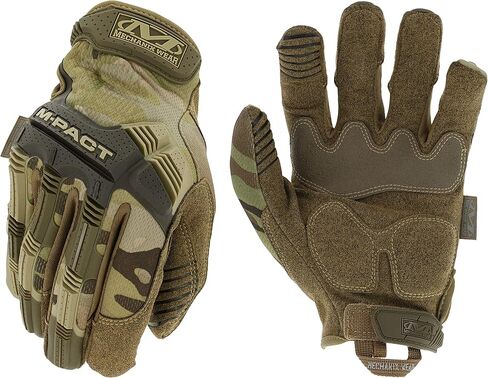 Mechanix Wear: M-Pact Tactical Gloves with Secure Fit, Touchscreen Capable Safety Gloves for Men, Work Gloves with Impact Protection and Vibration Absorption (Camouflage - MultiCam, Large) in Kuwait