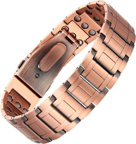 MagEnergy Copper Bracelet for Men Lymphatic Drainage Pain Relief 3X Magnetic Bracelets Adjustable Jewelry Present with Sizing Tool in Saudi Arabia