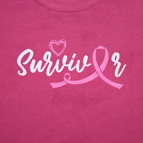 MOUSYA Survivor Sweatshirts for Women Breast Cancer Sweatshirt Cancer Awareness Survivor Pink Ribbon Gift Pullover in Kuwait